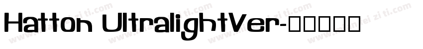 Hatton UltralightVer字体转换
